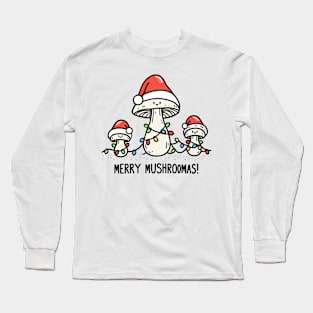 Funny Mushroom Gift Men Women Kids Ugly Christmas Mushroom Long Sleeve T-Shirt